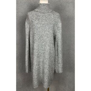 Steve Madden Women's Turtleneck Cozy Winter Sweater Dress Gray Size XL NWT's.